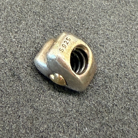 Pandora Sterling Silver & 14K Gold Happy Anniversary Heart Charm – ALE 925 - Picture 4 of 7